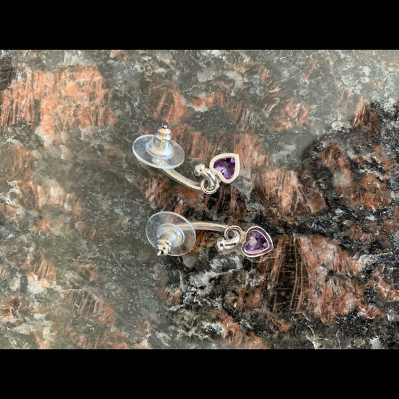 Purple Heart Earrings - Picture 5 of 8